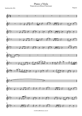 Taiguara Piano E Viola score for Alto Saxophone