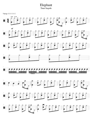 Tame Impala  score for Drums