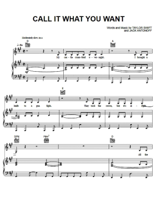 Taylor Swift  score for Piano