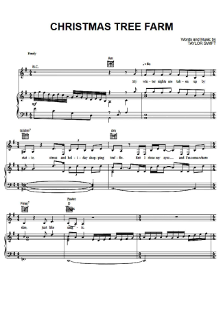 Taylor Swift  score for Piano