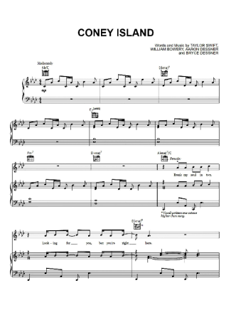 Taylor Swift  score for Piano