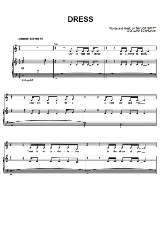 Taylor Swift  score for Piano