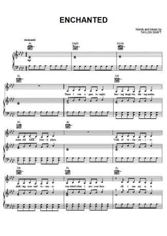 Taylor Swift  score for Piano