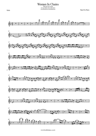 Tears For Fears - Woman In Chains - Sheet Music For Alto Saxophone