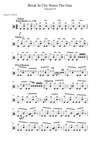 Tenacious D  score for Drums