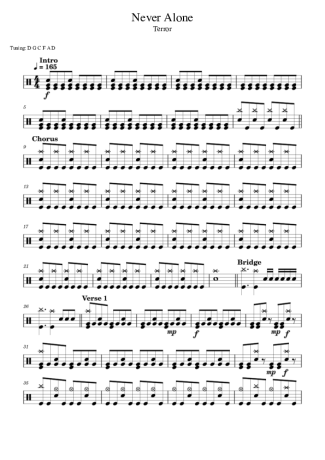 Terror  score for Drums