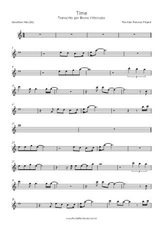 The Alan Parsons Project  score for Alto Saxophone
