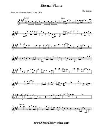 The Bangles  score for Tenor Saxophone Soprano (Bb)