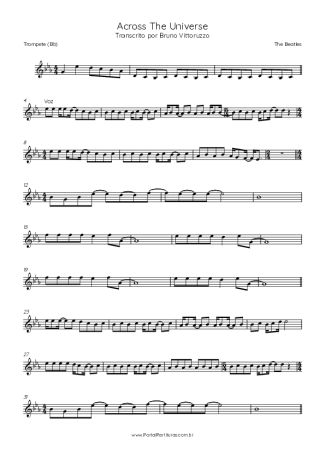 The Beatles Across The Universe score for Trumpet