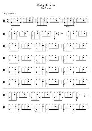 The Beatles Baby It´s You score for Drums