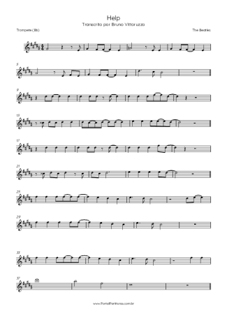 The Beatles  score for Trumpet