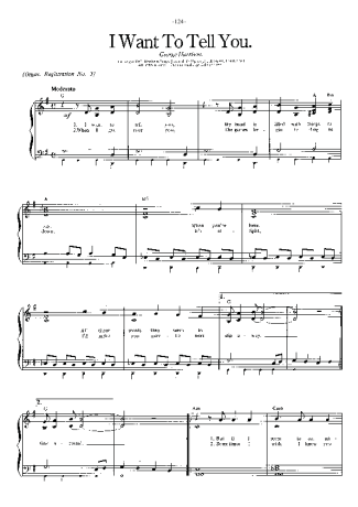 The Beatles I Want To Tell You score for Piano