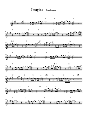 The Beatles Imagine score for Alto Saxophone