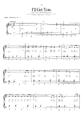 The Beatles I´ll Get You score for Piano