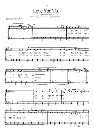 The Beatles - Love You To - Sheet Music For Piano