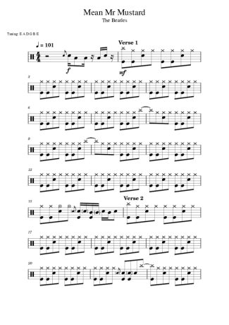 Score for Drums