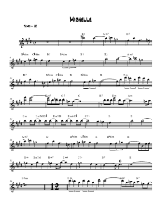 The Beatles Michelle score for Clarinet (Bb)