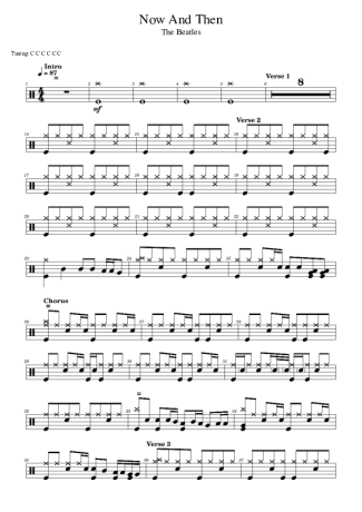 The Beatles  score for Drums
