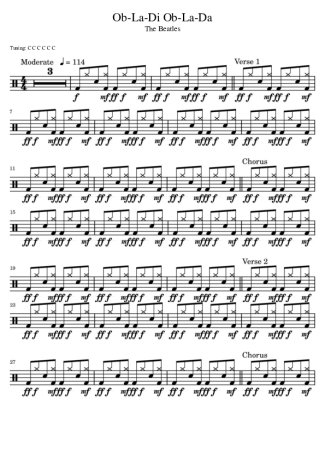 The Beatles Ob-La-Di Ob-La-Da score for Piano