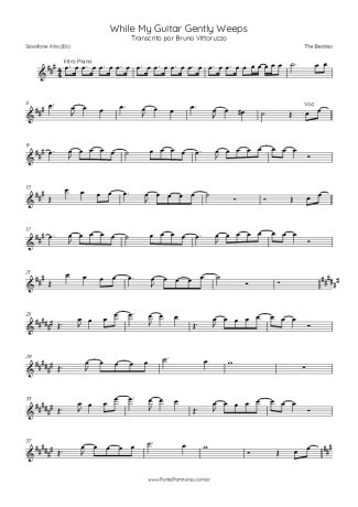 The Beatles  score for Alto Saxophone