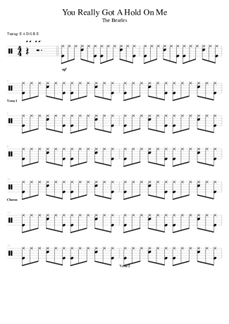 The Beatles  score for Drums