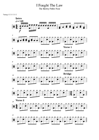 Score for Drums