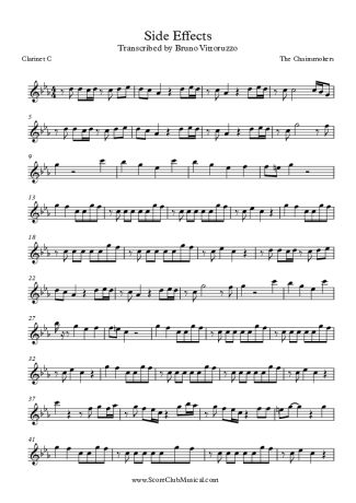 The Chainsmokers  score for Clarinet (C)