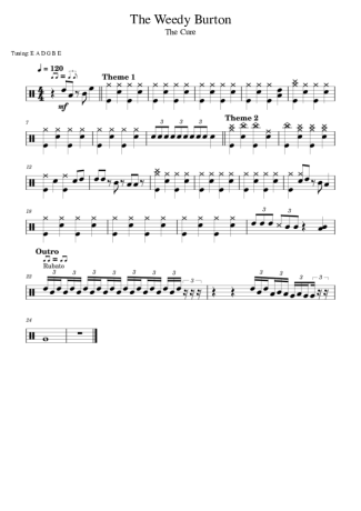 The Cure  score for Drums