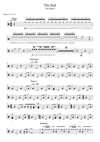 The Doors  score for Drums