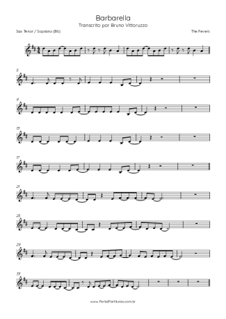 The Fevers  score for Tenor Saxophone Soprano (Bb)