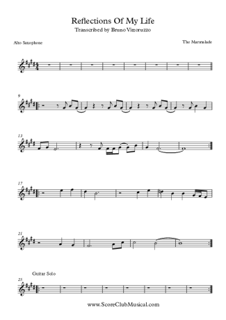 The Marmalade  score for Alto Saxophone