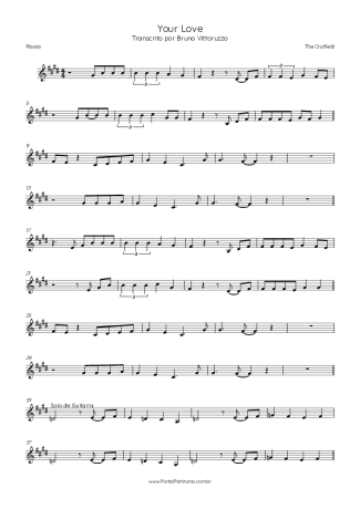 The Outfield  score for Flute