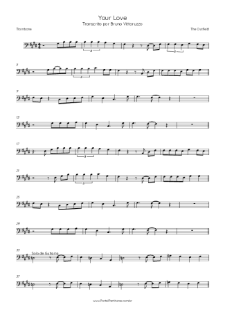 The Outfield  score for Trombone