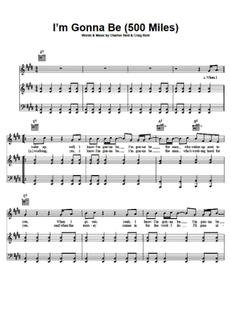 The Proclaimers  score for Piano