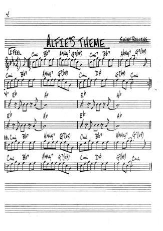 The Real Book of Jazz Alfies Theme score for Clarinet (Bb)