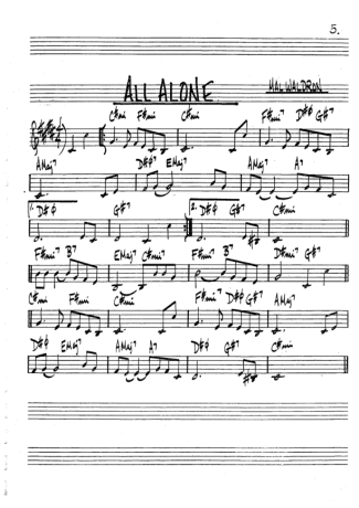 The Real Book of Jazz All Alone score for Tenor Saxophone Soprano (Bb)