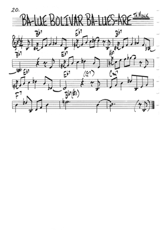 The Real Book of Jazz Balue Bolivar Baluesare score for Harmonica