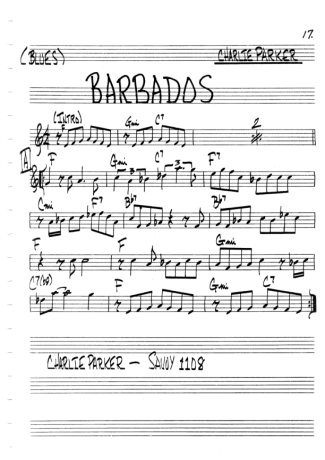 The Real Book of Jazz Barbados score for Clarinet (C)