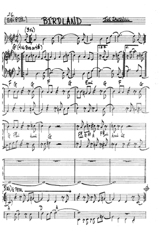 The Real Book of Jazz Birdland score for Clarinet (Bb)
