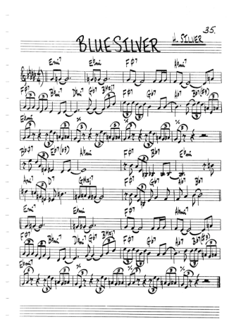 The Real Book of Jazz Blue Silver score for Flute