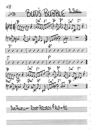 The Real Book of Jazz Buds Bubble score for Violin