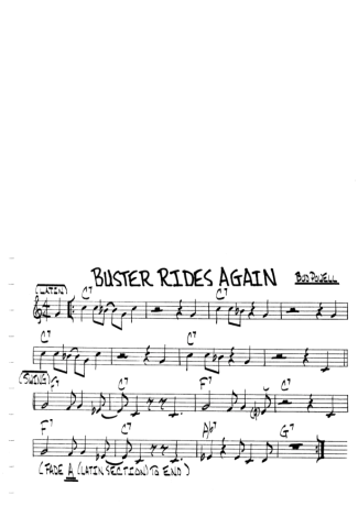 The Real Book of Jazz Buster Rides Again score for Flute