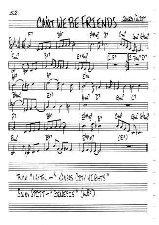 The Real Book of Jazz Cant We Be Friends score for Clarinet (C)
