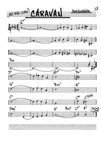 The Real Book of Jazz Caravan score for Alto Saxophone