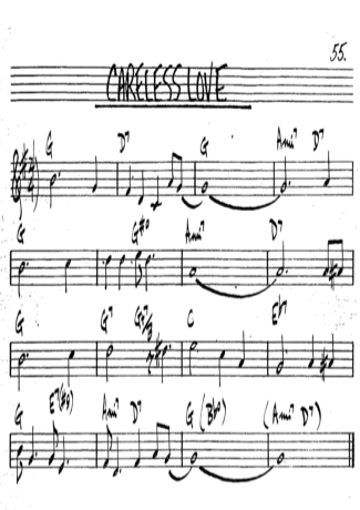 The Real Book of Jazz Careless Love score for Clarinet (Bb)
