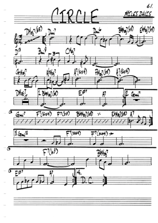 The Real Book of Jazz Circle score for Flute