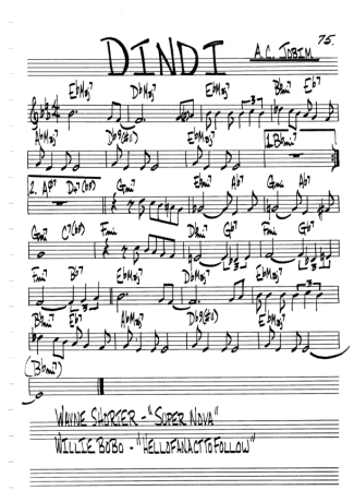 The Real Book of Jazz Dindi score for Flute