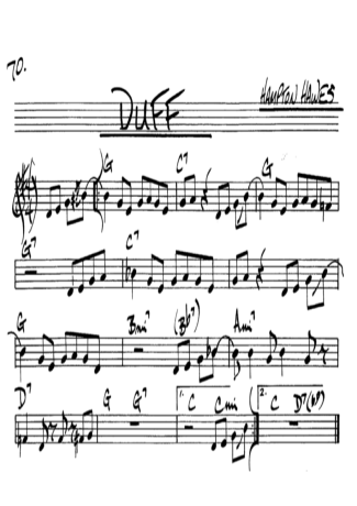 The Real Book of Jazz Duff score for Alto Saxophone