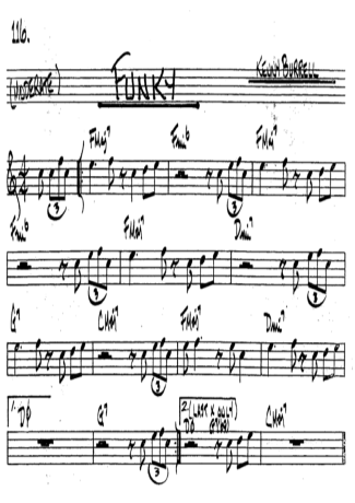 The Real Book of Jazz Funky score for Trumpet