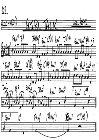 The Real Book of Jazz Girl Talk score for Clarinet (Bb)